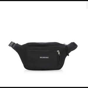 Balenciaga Black Canvas Unisex Fanny Pack